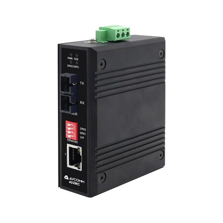 Avcomm 2-Port Industrial Media Converter 402MCE-ST-15-AC